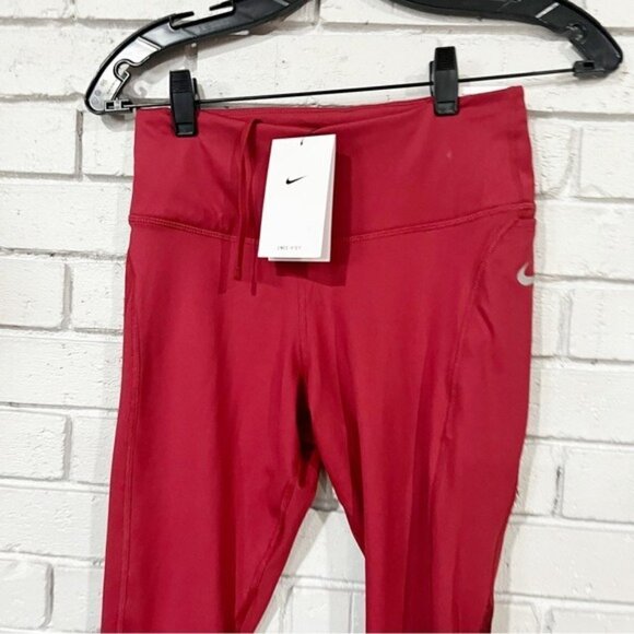 Nike Women's Dri-FIT Run Division Fast Leggings in Berry Red - Size Small - Picture 6 of 10